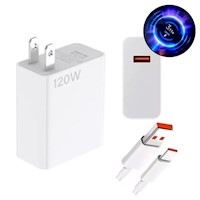 Cargador 120w Carga Rápida Compatible Con Xiaomi + Segundero Decimal